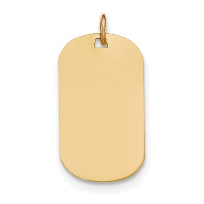 0.035 Gauge Engravable Dog Tag Disc Charm 14k Gold Plain XM553/35, MPN: XM553/35, 191101367205