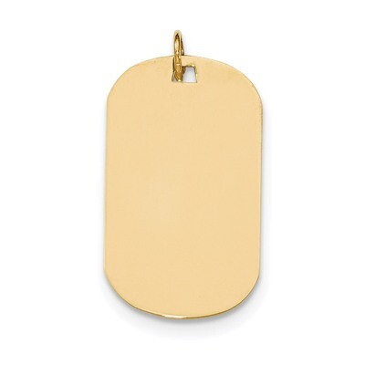 0.013 Gauge Engravable Dog Tag Disc Charm 14k Gold Plain XM555/13, MPN: XM555/13, 191101455124