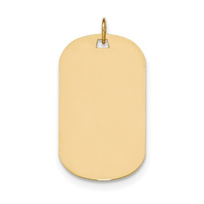 0.035 Gauge Engravable Dog Tag Disc Charm 14k Gold Plain XM556/35, MPN: XM556/35, 191101457852