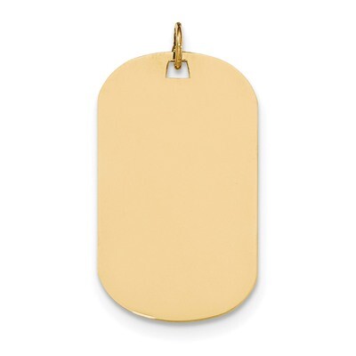 0.027 Gauge Engravable Dog Tag Disc Charm 14k Gold Plain XM557/27, MPN: XM557/27, 191101456459