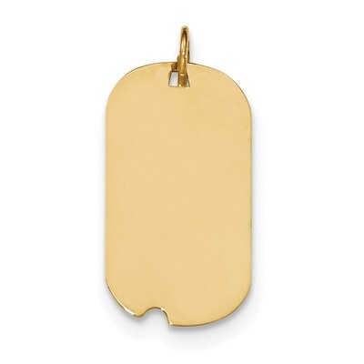 0.018 Gauge Engravable Dog Tag with Notch Disc Charm 14k Gold Plain XM560/18, MPN: XM560/18, 191101…