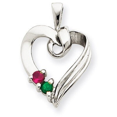 2 Birthstones Family Pendant 14k White Gold XMPW52/2, MPN: XMPW52/2, 883957485843