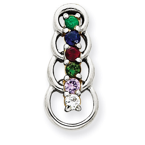 6 Birthstones Family Pendant 14k White Gold XMPW51/6, MPN: XMPW51/6, 883957379463