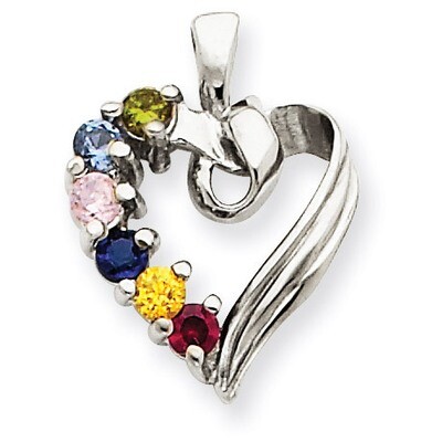 6 Birthstones Family Pendant 14k White Gold XMPW52/6, MPN: XMPW52/6, 883957379487