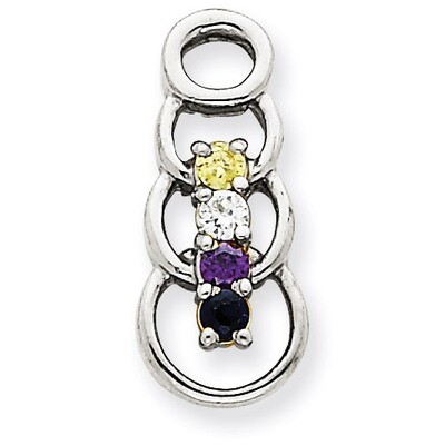 4 Birthstones Family Pendant 14k White Gold XMPW51/4, MPN: XMPW51/4, 883957379456