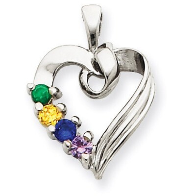 4 Birthstones Family Pendant 14k White Gold XMPW52/4, MPN: XMPW52/4, 883957523910