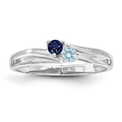 2 Birthstones family jewelry ring Sterling Silver XMR10/2SS, MPN: XMR10/2SS, 883957862132