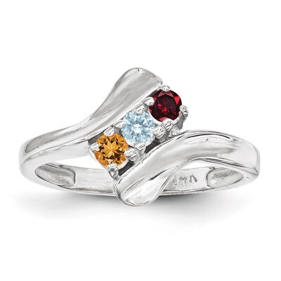 3 Birthstones Mother&#39;s Ring Sterling Silver XMR13/3SS, MPN: XMR13/3SS, 191101538148