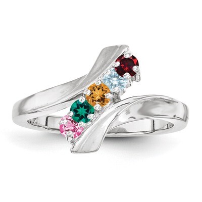 5 Birthstones Mother&#39;s Ring Sterling Silver XMR13/5SS, MPN: XMR13/5SS, 883957864006