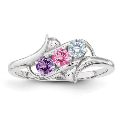 3 Birthstones Mother&#39;s Ring Sterling Silver XMR14/3SS, MPN: XMR14/3SS, 886774322599