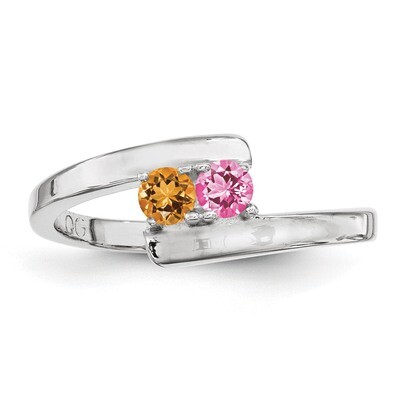 2 Birthstones Mother&#39;s Ring Sterling Silver XMR16/2SS, MPN: XMR16/2SS, 883957864563