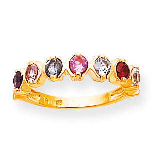 7 Birthstones Mothers Ring 14k Gold Polished XMR17/7, MPN: XMR17/7, 191101538438