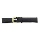 15mm Black Lizard Grain Leather Buckle Watch Band 7.5 Inch Gold-tone BA15-15, MPN: BA15-15, 8867741…