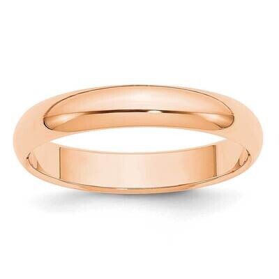 4mm Half Round Band 10k Rose Gold 1RHR040, MPN: 1RHR040, 191101678936
