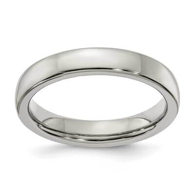 Edward Mirell Polished Half Round 4mm Band Tatanium EMR144-4MM by Edward Mirell, MPN: EMR144-4MM,