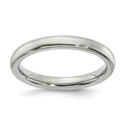 Edward Mirell Polished Half Round 3mm Band Tatanium EMR144-3MM by Edward Mirell, MPN: EMR144-3MM,