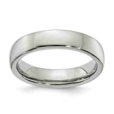 Edward Mirell Polished Half Round 5mm Band Tatanium EMR144-5MM by Edward Mirell, MPN: EMR144-5MM,