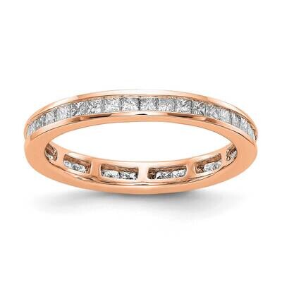 Polished 1ct Princess Channel Set Diamond Eternity Band 14k Rose Gold ET0010-100-7R4, MPN: ET0010-1…