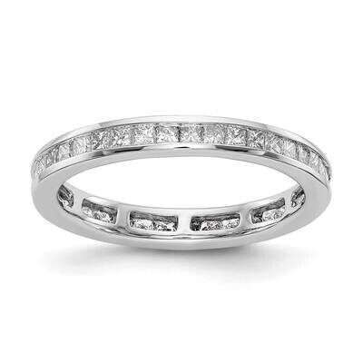 Polished 1ct Princess Channel Set Diamond Eternity Band 14k White Gold ET0010-100-7W4, MPN: ET0010-…