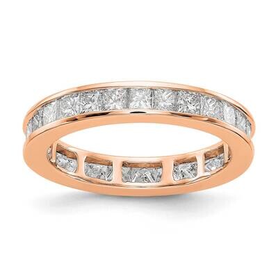 Polished 2ct Princess Channel Set Diamond Eternity Band 14k Rose Gold ET0010-200-7R4, MPN: ET0010-2…