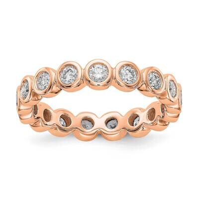 Polished 1ct Bezel Set Diamond Eternity Band 14k Rose Gold ET0011-100-7R4, MPN: ET0011-100-7R4, 191…
