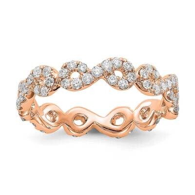 Polished Infinity Shared U Prong 14k Rose Gold ET0012-085-7R4, MPN: ET0012-085-7R4, 191101886096
