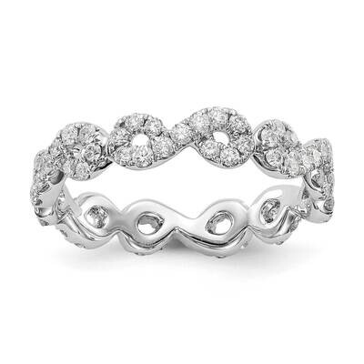 Polished Infinity Shared U Prong 14k White Gold ET0012-085-7W4, MPN: ET0012-085-7W4, 191101886201