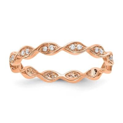 Polished Vintage Pave 14k Rose Gold ET0013-050-7R4, MPN: ET0013-050-7R4, 191101886423