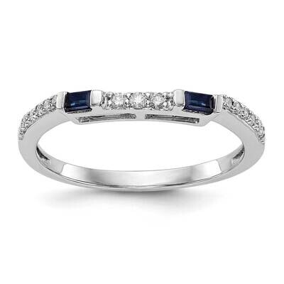 Diamond &amp; Sapphire Wedding Band 14k White Gold RM3028B-SA-010-WAA, MPN: RM3028B-SA-010-WAA,
