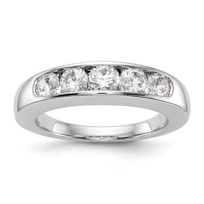 5-Stone Diamond Channel Band 14k White Gold RM3287B-100-WAA, MPN: RM3287B-100-WAA,