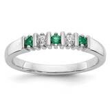 Diamond with Emerald Band 14k White Gold RM3289B-EM-008-WAA, MPN: RM3289B-EM-008-WAA,