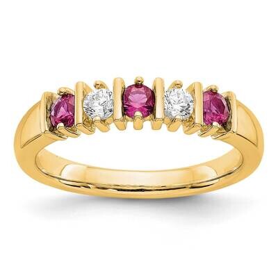 Diamond with Ruby Band 14k Yellow Gold RM3289B-RU-019-YAA, MPN: RM3289B-RU-019-YAA,