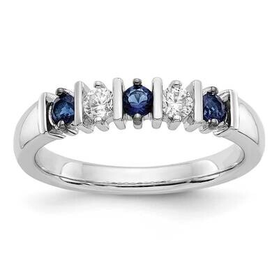 Diamond with Sapphire Band 14k White Gold RM3289B-SA-019-WAA, MPN: RM3289B-SA-019-WAA,