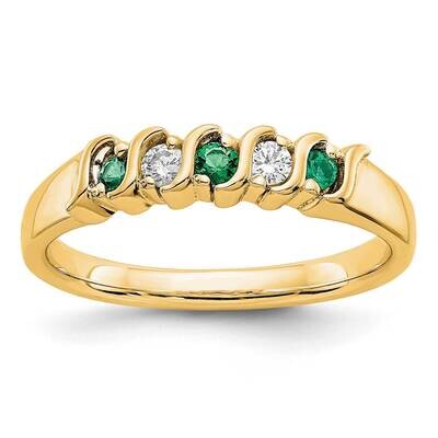 Diamond with Emerald Band 14k Yellow Gold RM3290B-EM-010-YAA, MPN: RM3290B-EM-010-YAA,