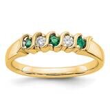 Diamond with Emerald Band 14k Yellow Gold RM3290B-EM-010-YAA, MPN: RM3290B-EM-010-YAA,