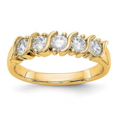 5-Stone Diamond Band 14k Yellow Gold RM3290B-075-YAA, MPN: RM3290B-075-YAA,