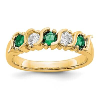 Diamond with Emerald Band 14k Yellow Gold RM3290B-EM-030-YAA, MPN: RM3290B-EM-030-YAA,