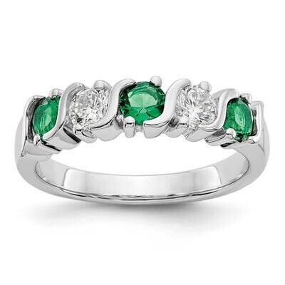 Diamond with Emerald Band 14k White Gold RM3290B-EM-040-WAA, MPN: RM3290B-EM-040-WAA,
