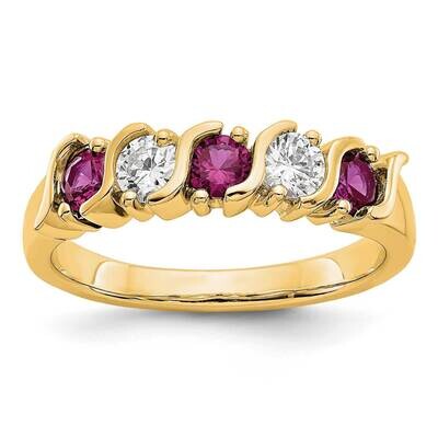 Diamond with Ruby Band 14k Yellow Gold RM3290B-RU-030-YAA, MPN: RM3290B-RU-030-YAA,