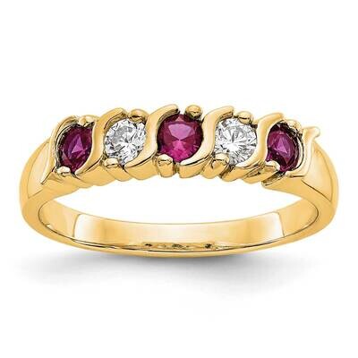 Diamond with Ruby Band 14k Yellow Gold RM3290B-RU-019-YAA, MPN: RM3290B-RU-019-YAA,
