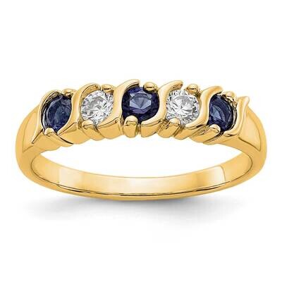 Diamond with Sapphire Band 14k Yellow Gold RM3290B-SA-019-YAA, MPN: RM3290B-SA-019-YAA,