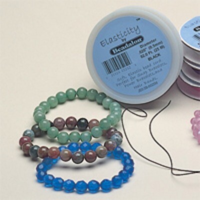 Black Elasticity 0.8 mm. Diameter Jewelry Cord CRD320/8, MPN: CRD320/8, 654207114161
