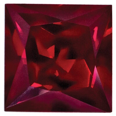 Created Ruby 4mm Princess Gemstone CR-0400-SQP, MPN: CR-SQP,