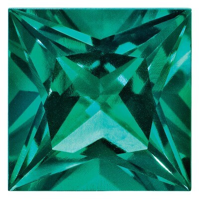 Created Emerald 3mm Princess Gemstone CE-0300-SQP, MPN: CE-SQP,