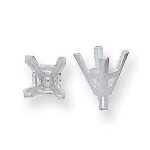 Princess V-End with Peg Head 4.0mm Setting 18k White Gold 8W178-3, MPN: 8W178-3,