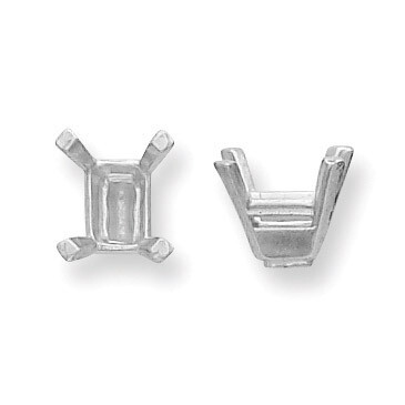 Emerald Tapered Center Head 10x7.5mm Setting 18k White Gold 8W203-8, MPN: 8W203-8,