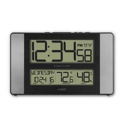 Atomic Digital Wall Clock with Temp. &amp; Moon Phase GM19007, MPN: GM19007, 757456085555