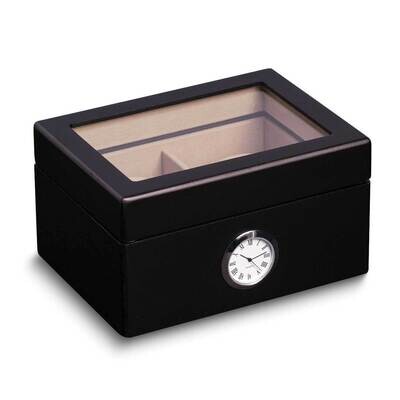 Black Wood with Quartz Movement Clock Double Watch Storage Case GM24140BK, MPN: GM24140BK, 79714012…