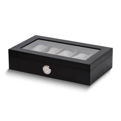 Black Wood with Quartz Movement Clock Ten Watch Storage Case GM24130BK, MPN: GM24130BK, 797140106395