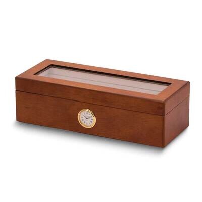 Cherry Wood with Quartz Movement Clock Four Watch Storage Case GM24132CW, MPN: GM24132CW, 797140116…